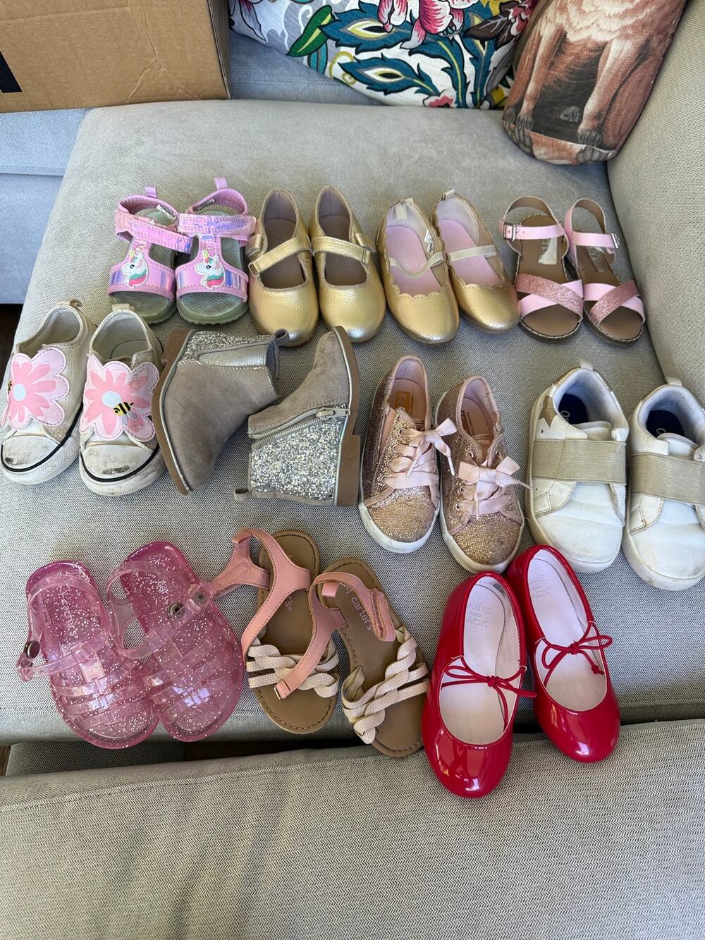 Girls Shoes Bundle 11 Pairs Sizes 5-9 Janie & Jack Converse